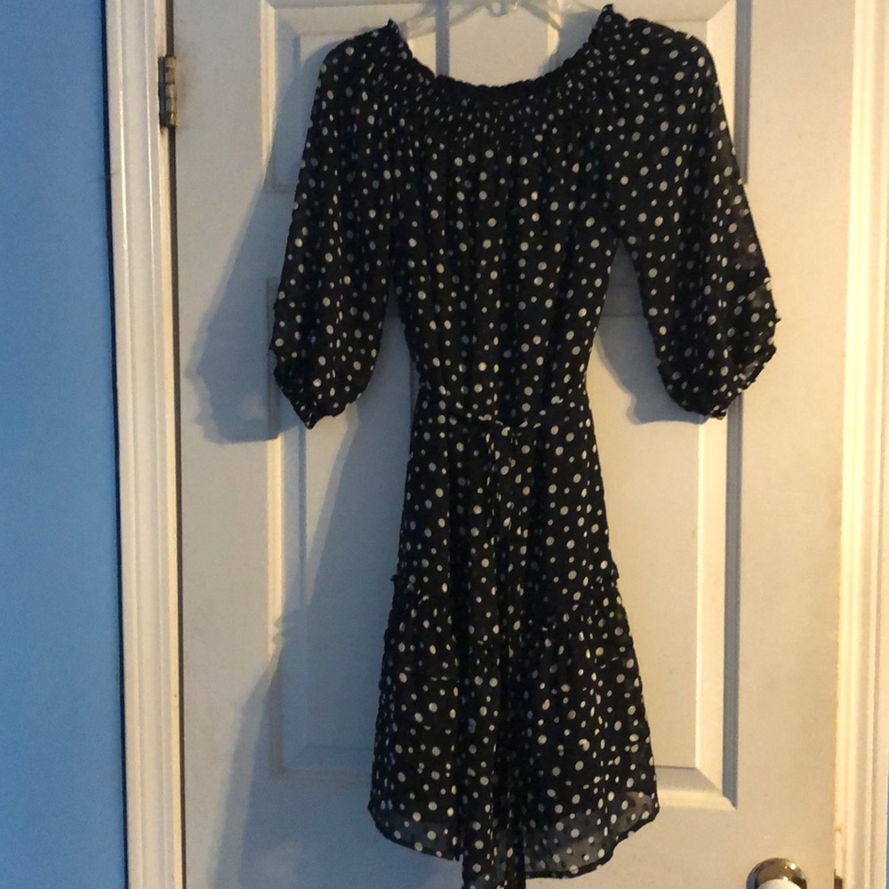 WHBM Black Polka Dot Dress
